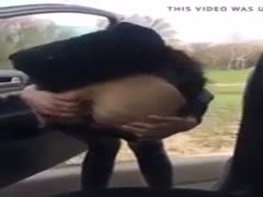 The car's hidden cam shows the cock-craving wife taking off her pants and masturbating.